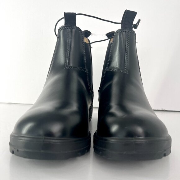 NWOT Aquatherm Bryanna Black Leather Pull On Water Resistant Chelsea Boots Sz 9 - Picture 2 of 16